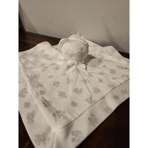 Ralph Lauren Bear Plush Lovey Security Blanket Blankie Baby Blocks Toys White
